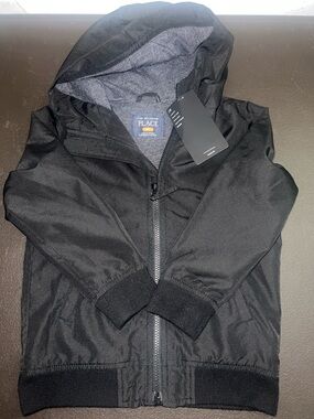 The Children's Place Black Hooded Rain Jacket